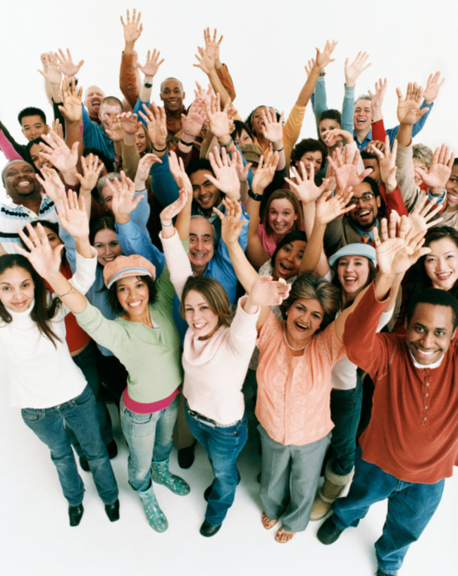 Groupe de personnes-heureuses Groupe de personnes-heureuses